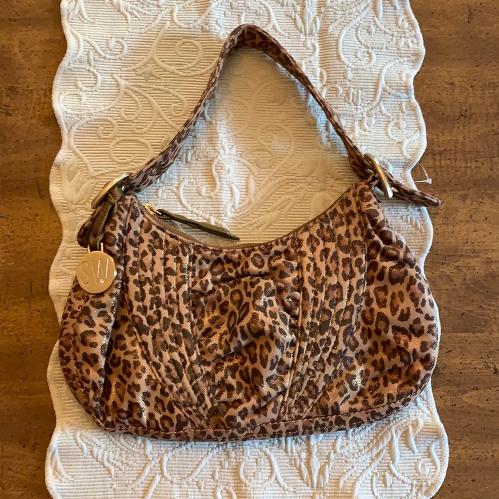 Stuart Weitzman Leopard Shoulder Purse